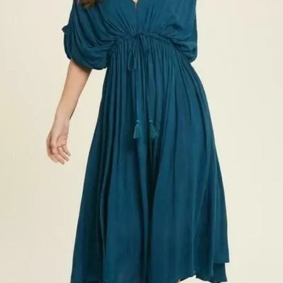 By Wishlist- Teal Time Midi- the perfect Rayon dress for ALL occassions-S, M, L - Picture 4 of 5